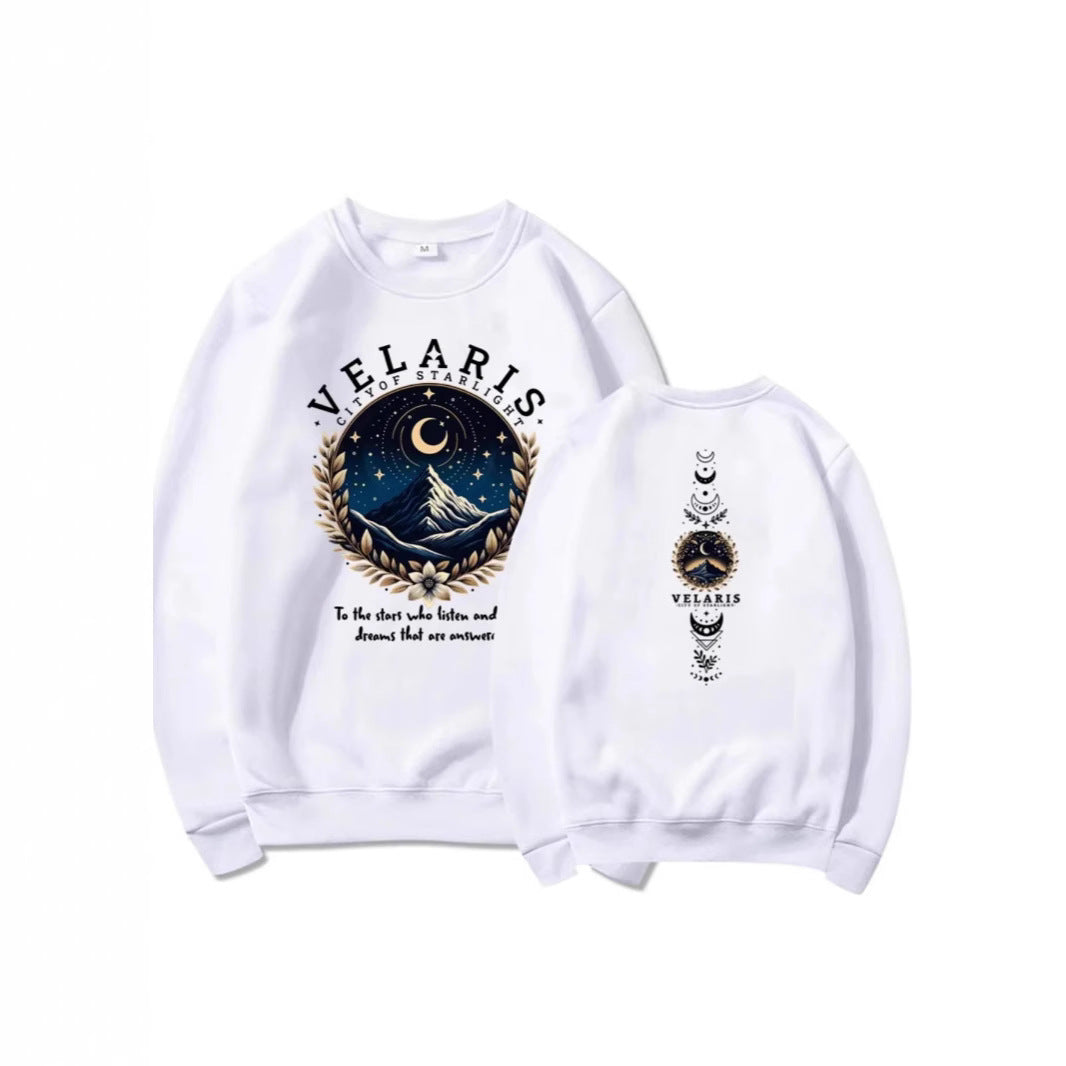 Women's sweatshirt with artistic night sky motif Lisslune