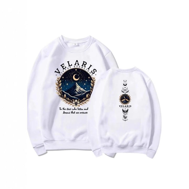 Women's sweatshirt with artistic night sky motif Lisslune