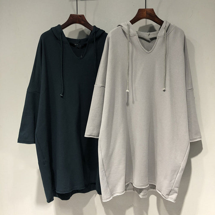 Women's hoodie dress with generous cut and hood Lisslune