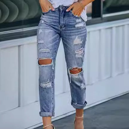 Ladies destroyed Boyfriend Jeans Lisslune