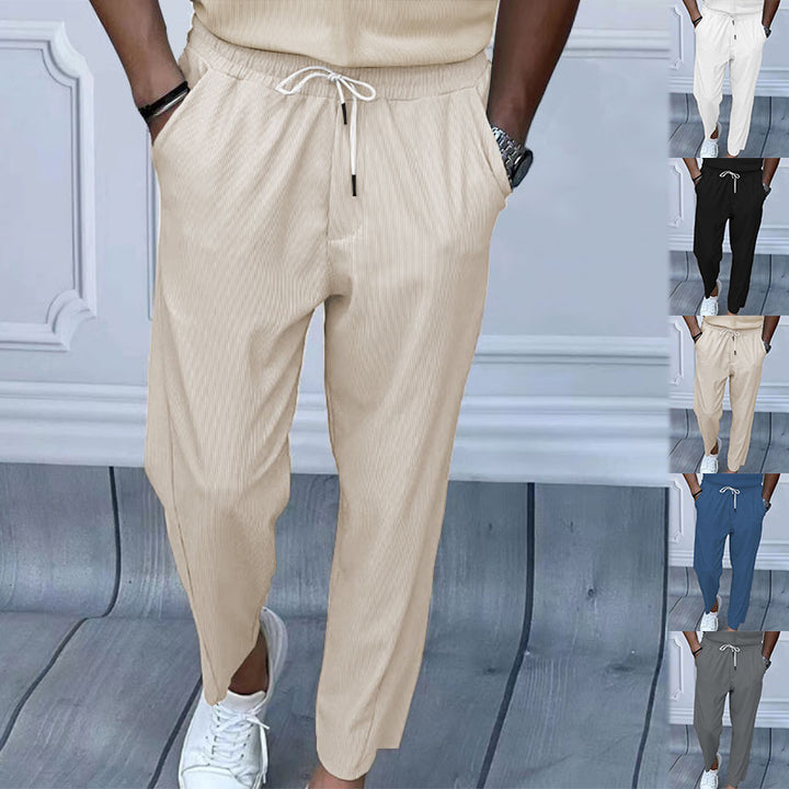 Men's loose casual jogging pants with elastic waistband and practical pockets Lisslune