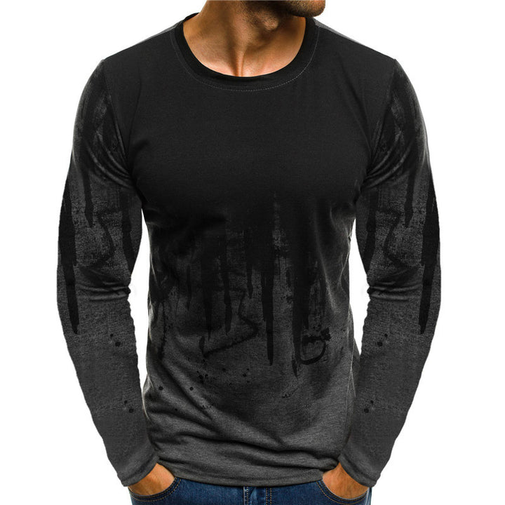 Men's long sleeve shirt with modern graphic accents and sporty fit Lisslune