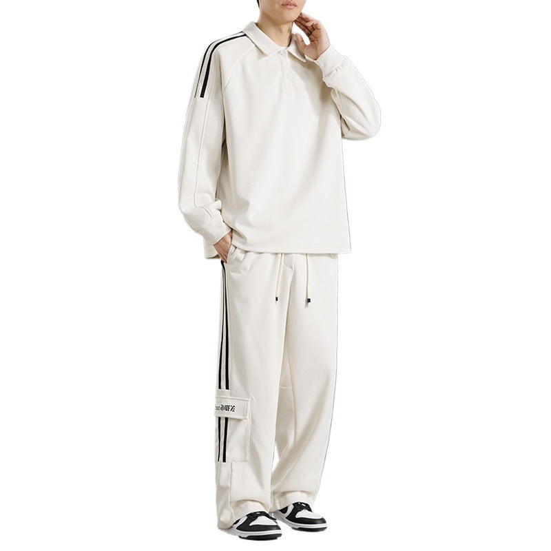 Men's sporty leisure set with high collar and practical pockets Lisslune