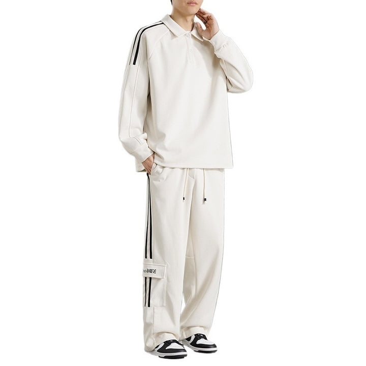 Men's sporty leisure set with high collar and practical pockets Lisslune