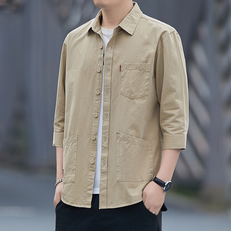 Men's casual shirt blouse with practical pockets and modern cut Lisslune