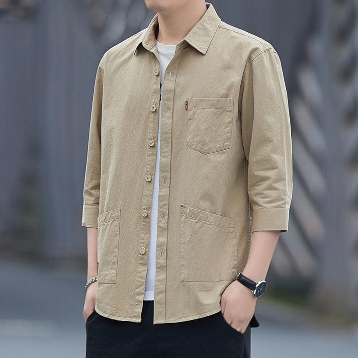 Men's casual shirt blouse with practical pockets and modern cut Lisslune