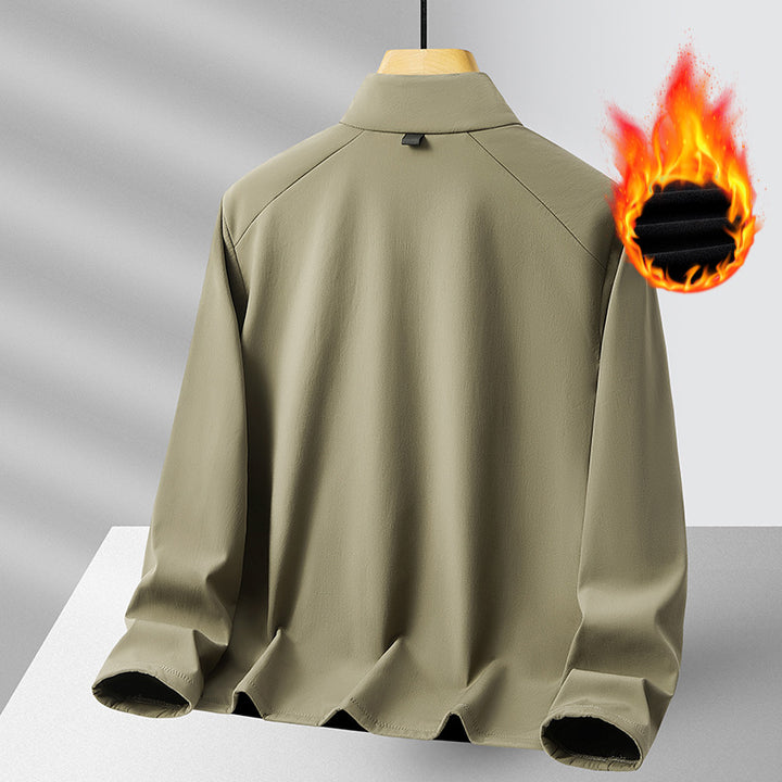 Men's Breathable Outdoor Jacket with High Collar and Practical Pockets Lisslune