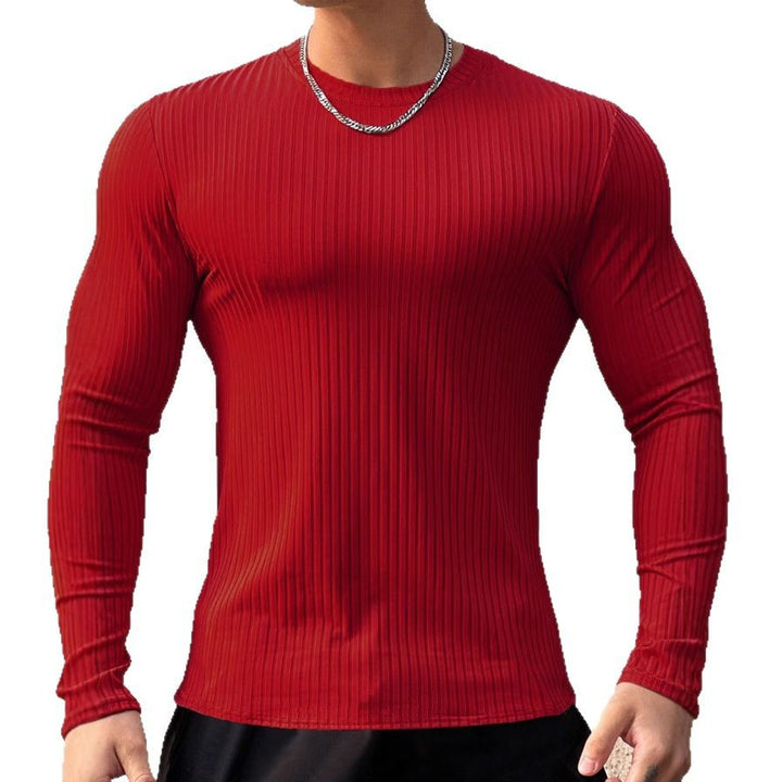 Men's long-sleeve shirt with textured ribbed pattern and sporty fit Lisslune