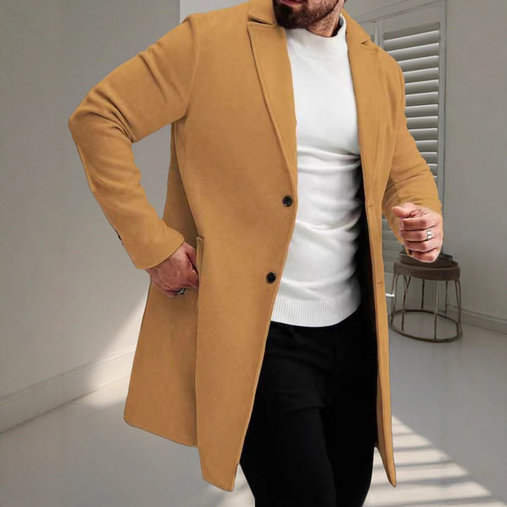 Men's elegant wool coat with slim silhouette Lisslune