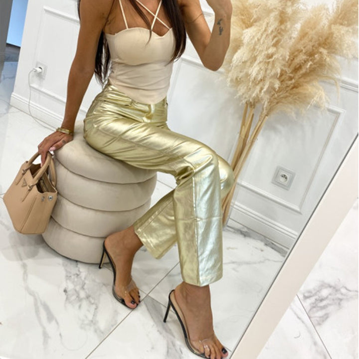Ladies high-gloss trousers in a stylish cut Lune London