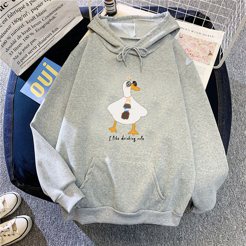 Women's hoodie with creative duck design Lisslune