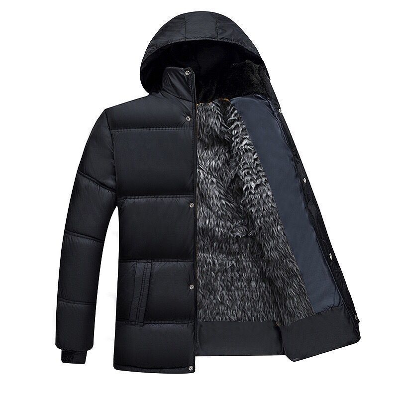 Men's quilted winter jacket with high collar and insulating lining Lisslune