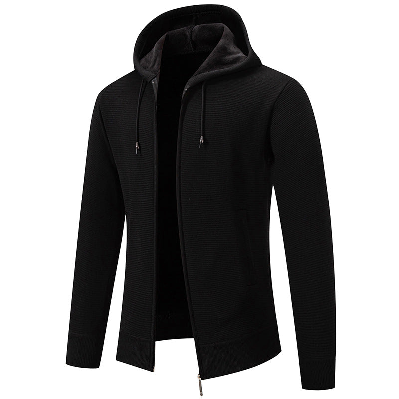 Men's modern hooded jacket with textured design and practical pockets Lisslune