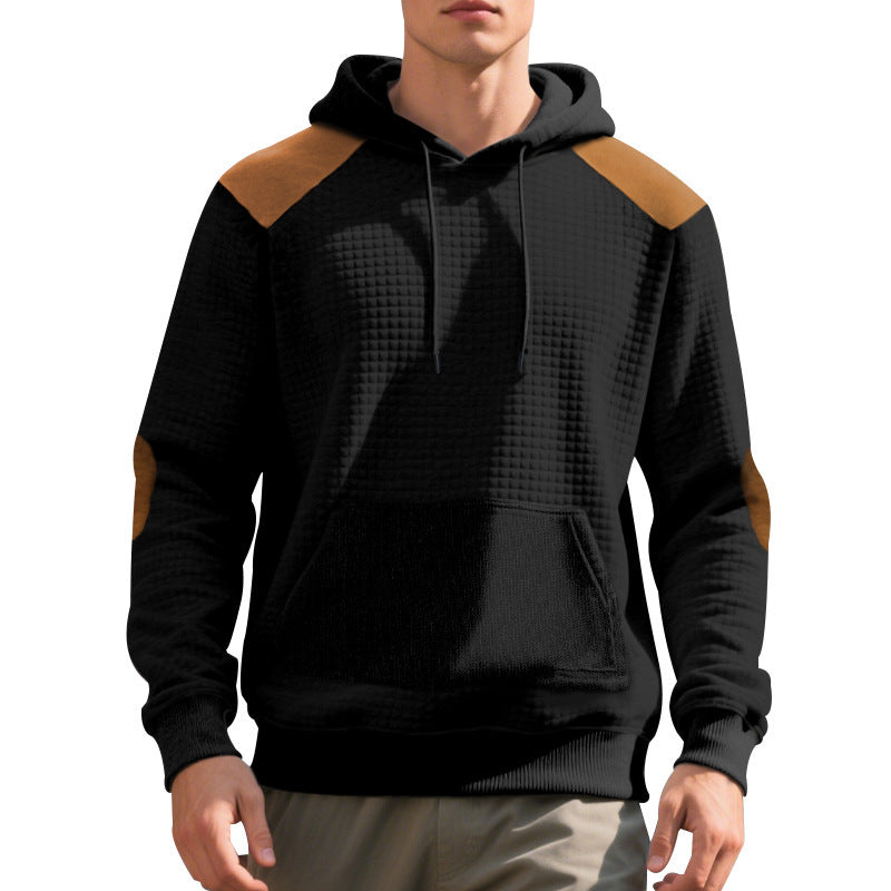 Men's hoodie with textured design and contrast accents Lisslune