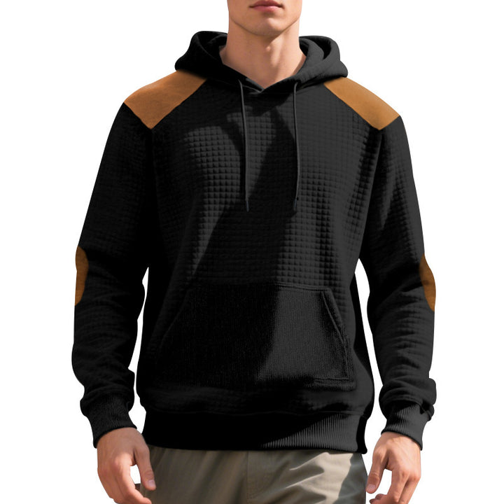 Men's hoodie with textured design and contrast accents Lisslune