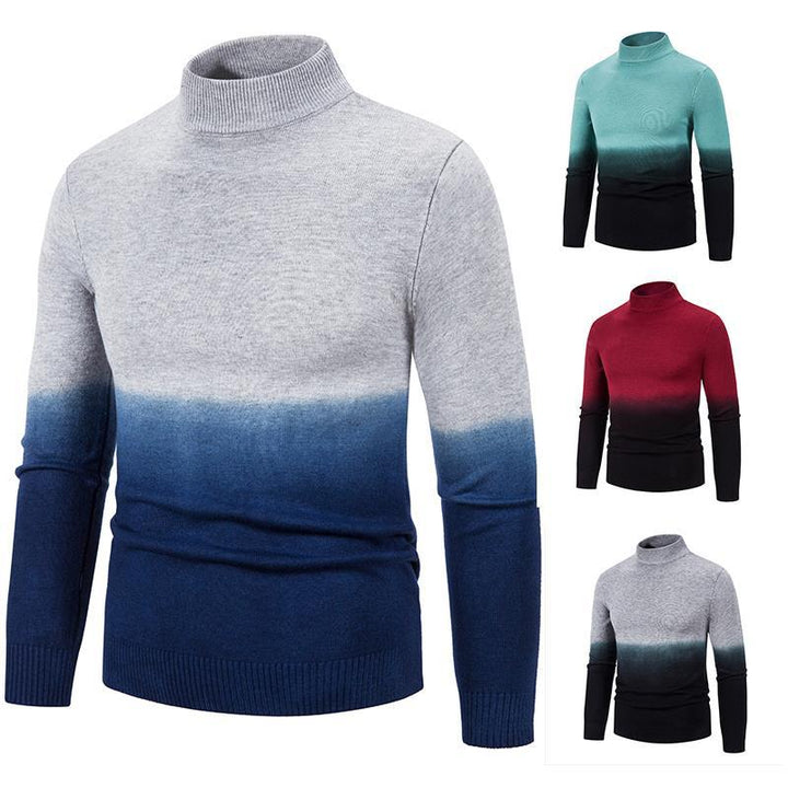Men's turtleneck sweater with gradient Lisslune