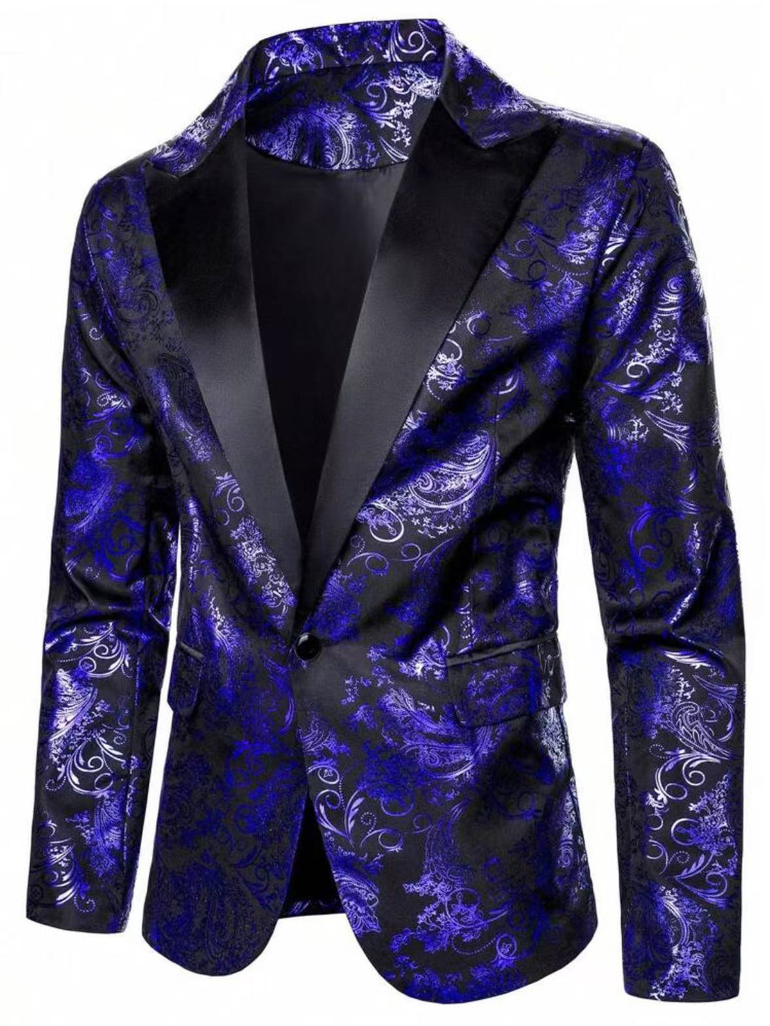 Men's elegant tuxedo jacket with floral pattern Lisslune