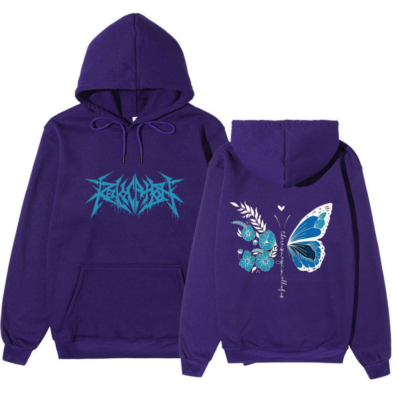 Women's hoodie with unique butterfly and flower motif Lisslune