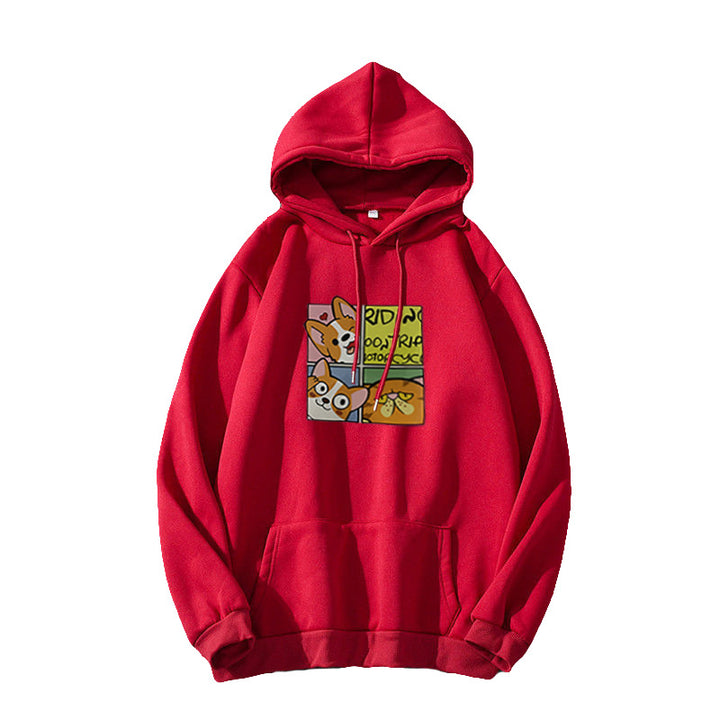 Women's Hoodie with Cute Dog Design Lisslune