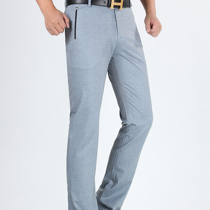 Men's business trousers with elegant fabric pattern and practical pockets Lisslune