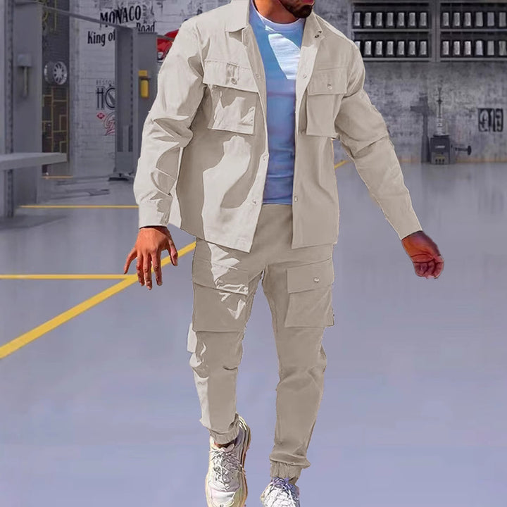 Men's Versatile Cargo Jacket and Pants Lisslune