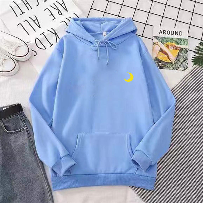 Women's hoodie with cute moon motif Lisslune