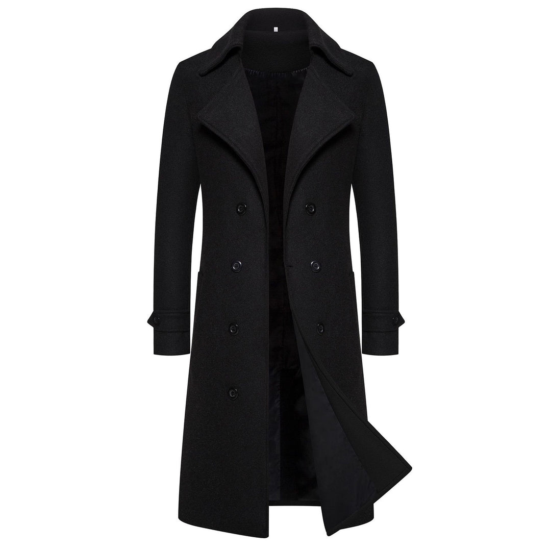 Men's Double-Breasted Wool Coat with Modern Cut Lisslune
