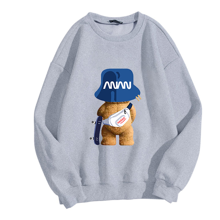 Women casual sweatshirt with playful bear motifs Lisslune