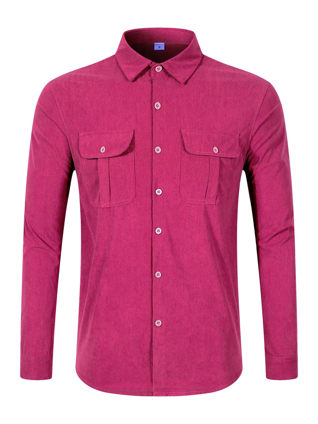 Men's long-sleeve shirt with practical chest pockets and durable fabric Lisslune