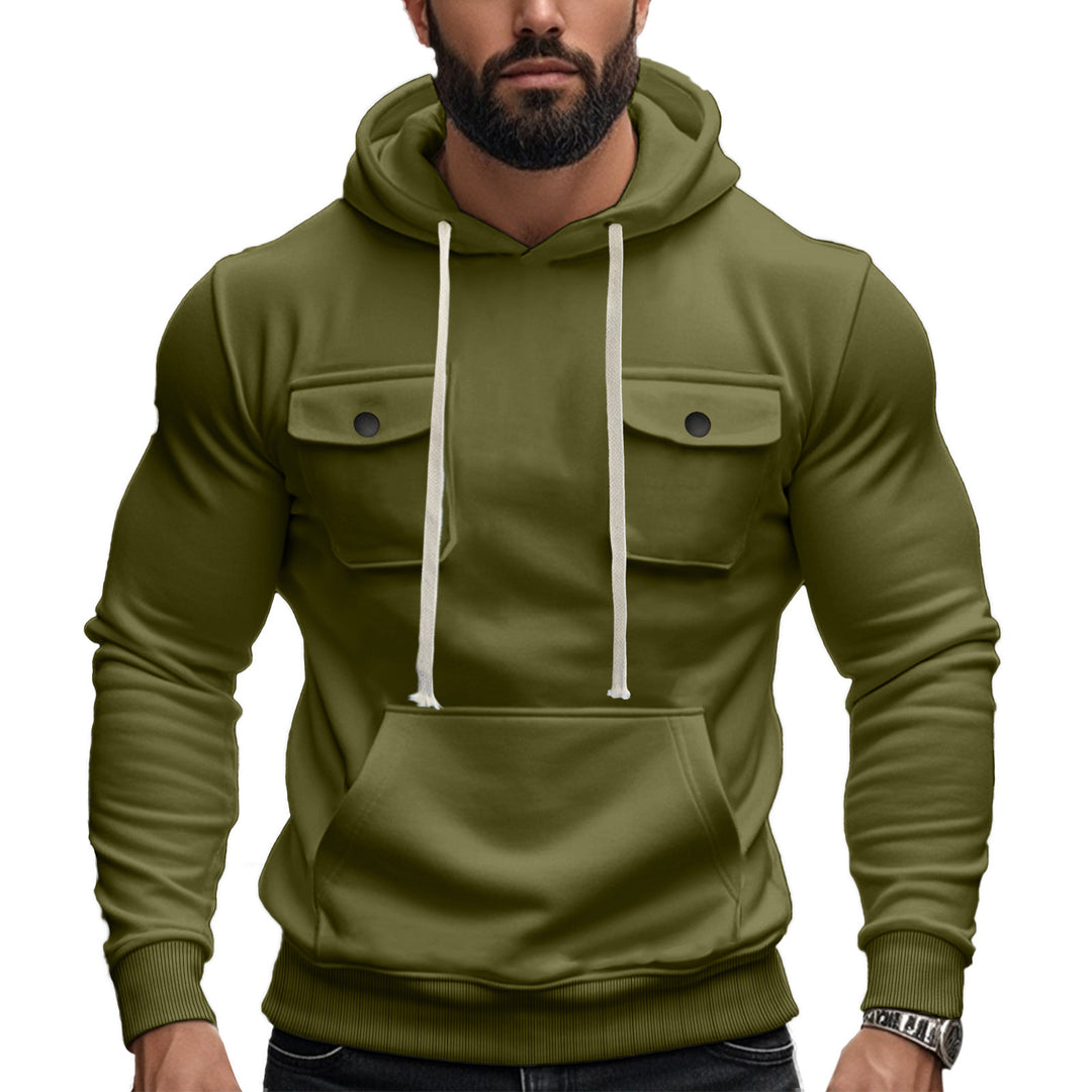 Men's hoodie with practical chest pockets Lisslune