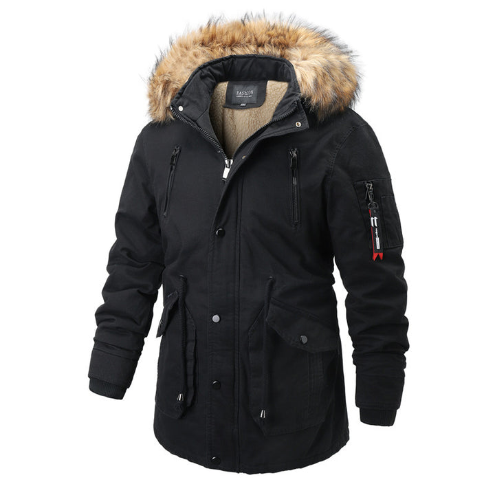 Men's Parka Jacket with Detachable Hood and Insulating Inner Lining Lisslune