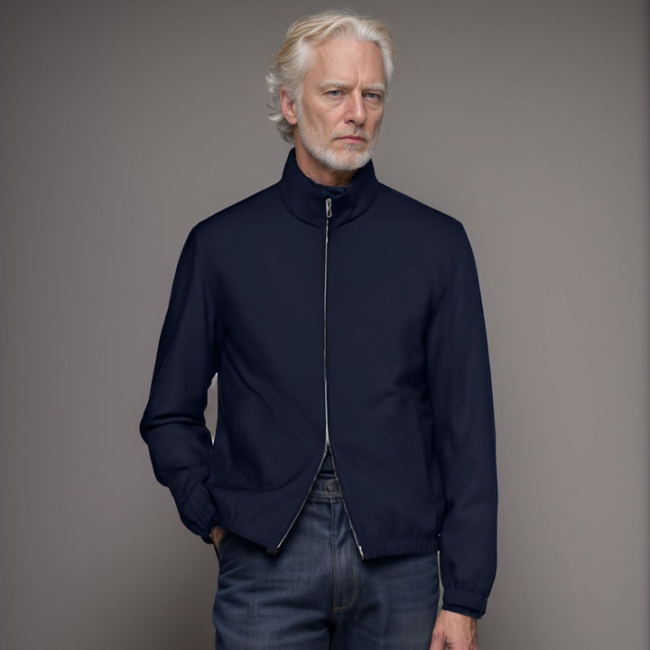 Men's elegant and functional transitional jacket with high collar Lisslune