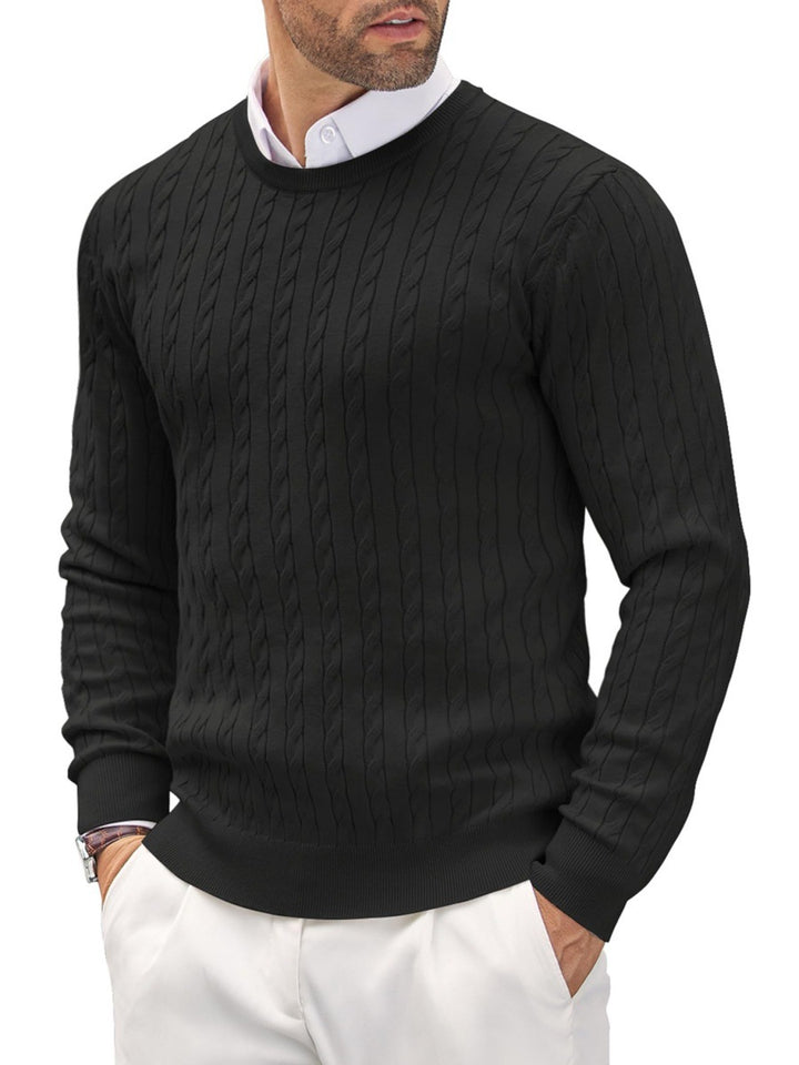 Men's knit sweater with herringbone pattern Lisslune