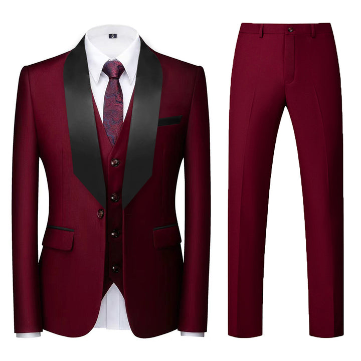 Men's Elegant Three-Piece Suit Set with Shimmering Design Lisslune