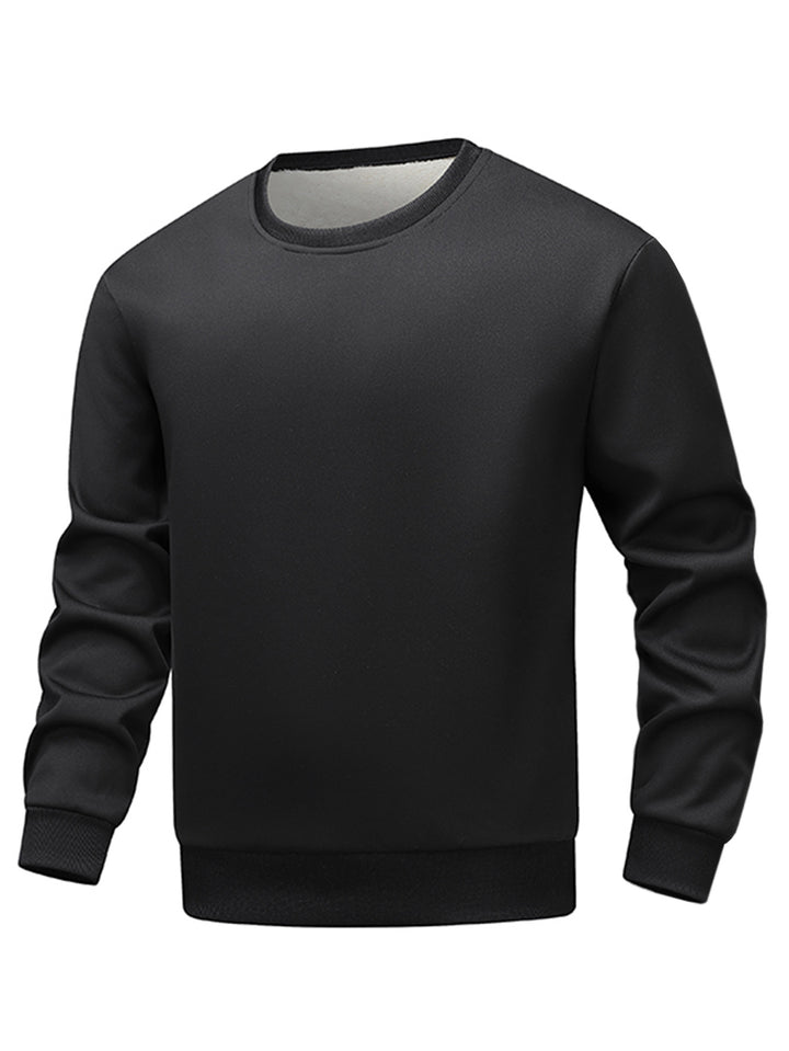 Men's comfortable fleece sweater with crew neck Lisslune