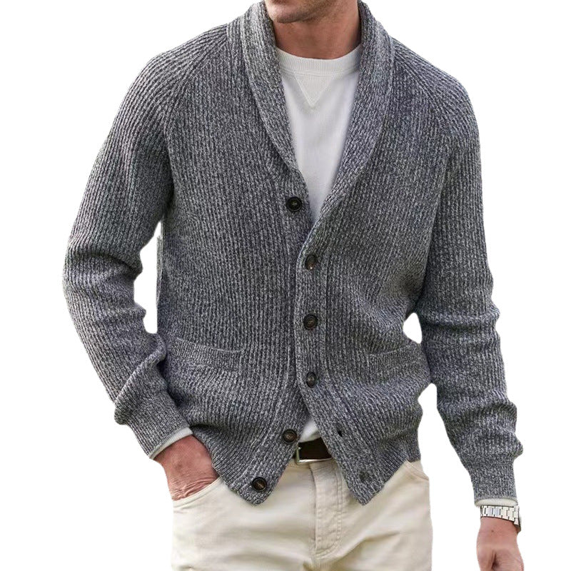 Men's cardigan with trendy chunky knit pattern and practical pockets Lisslune