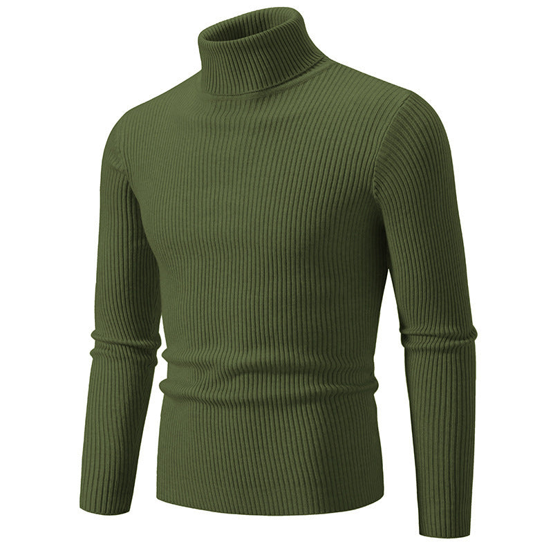 Men's turtleneck sweater made of fine ribbed material Lisslune