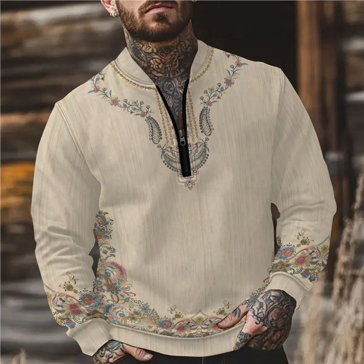 Men's sweatshirt with stylish zipper Lisslune