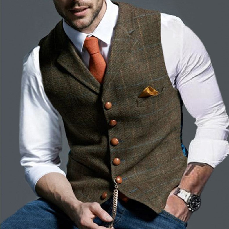 Men's stylish elegant vest with fine fabric Lisslune