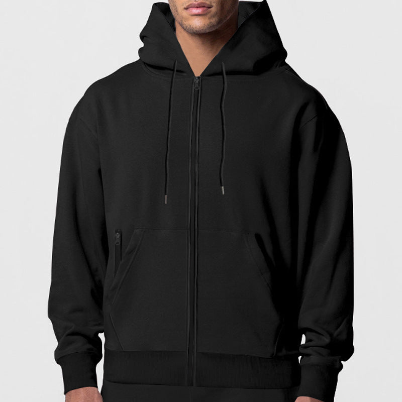 Men's sporty hoodie with full zip and practical pockets Lisslune