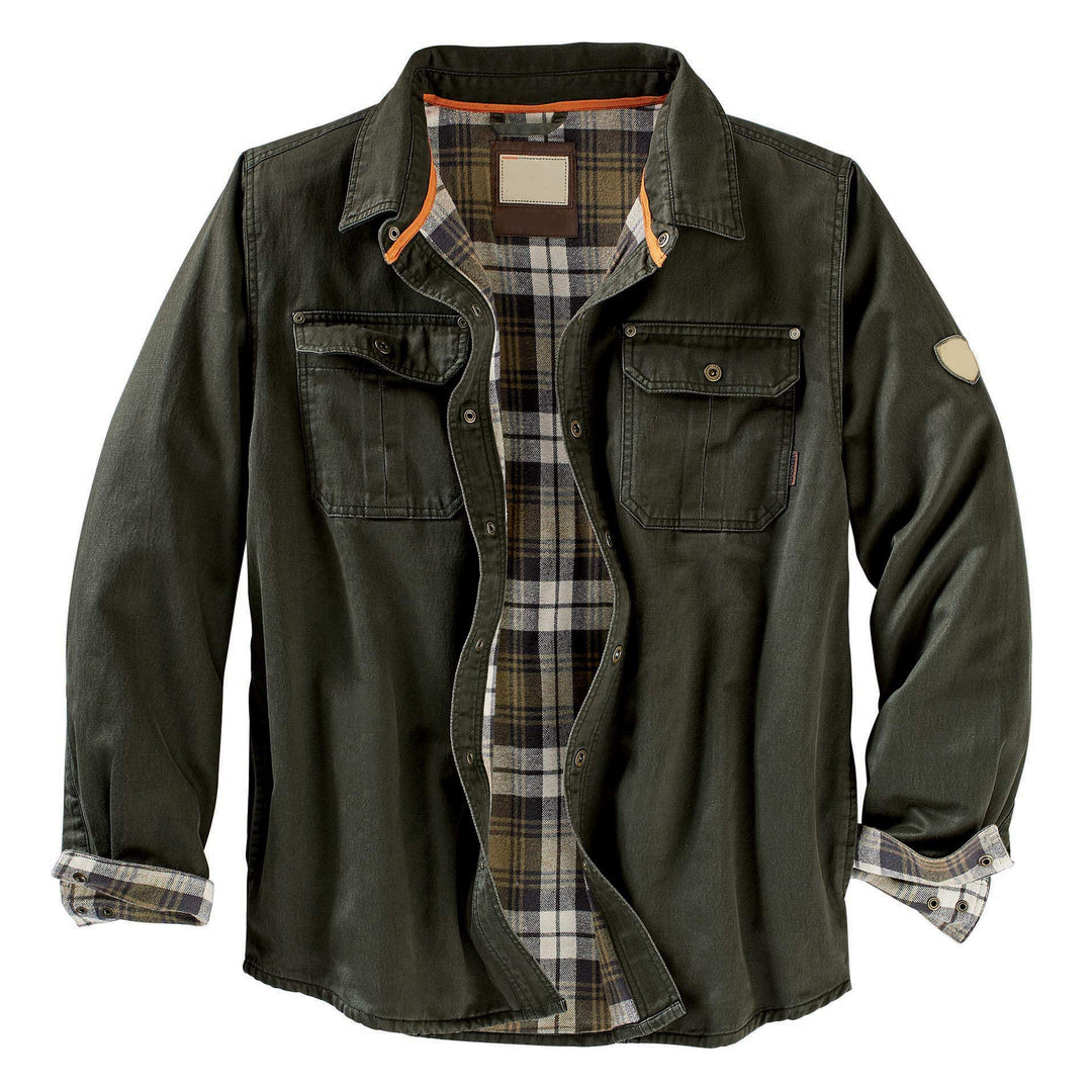 Men's shirt jacket with checked lining and practical breast pockets Lisslune