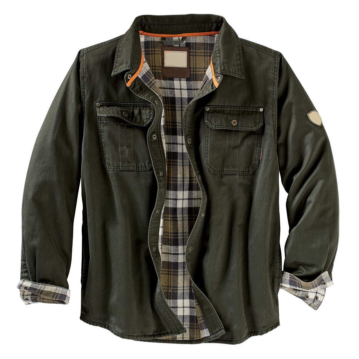 Men's shirt jacket with checked lining and practical breast pockets Lisslune