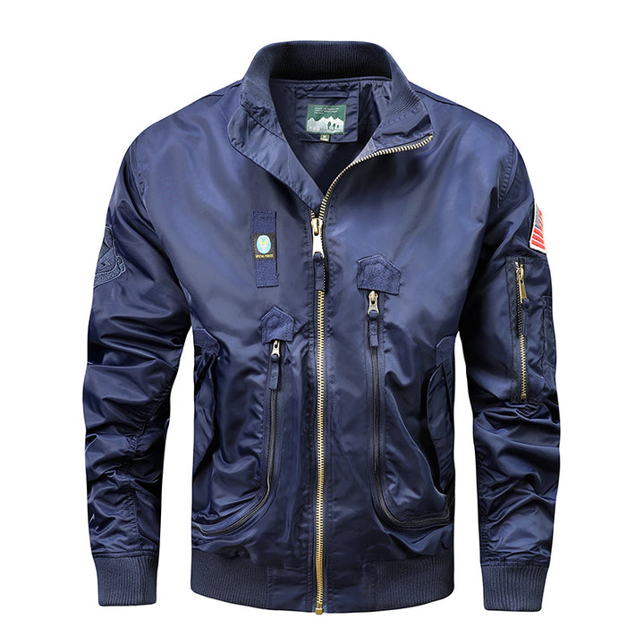 Men's Biker Jacket In A Modern Style with Functional Pockets Lisslune