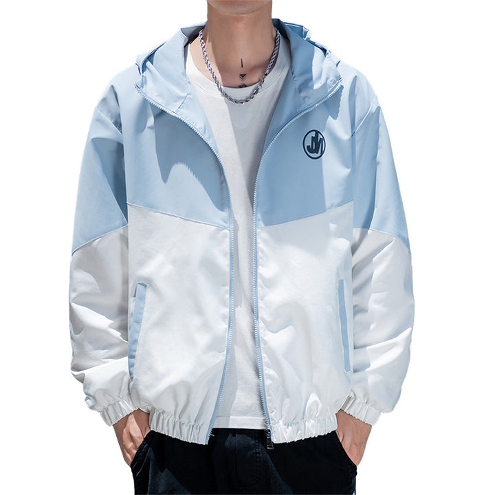 Men's lightweight transitional jacket with hood and elastic cuffs Lisslune