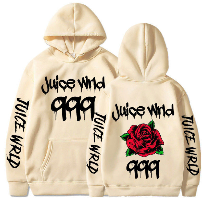 Women’s hoodie with striking graphic design and romantic rose motif Lisslune