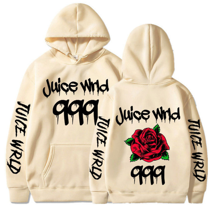 Women’s hoodie with striking graphic design and romantic rose motif Lisslune