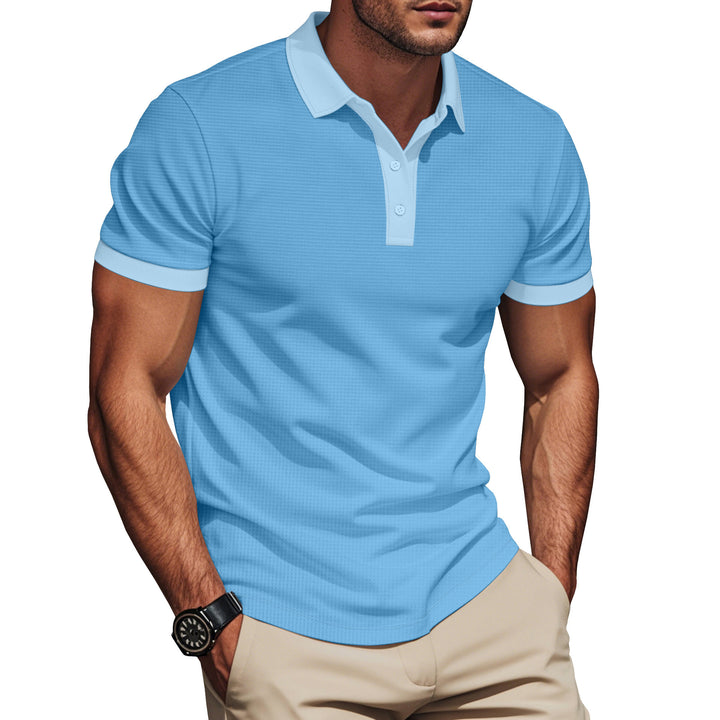 Men's polo shirt with textured design and comfortable collar Lisslune