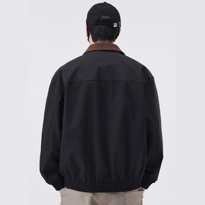 Men's Trendy Leisure Jacket with Contrasting Collar Lisslune