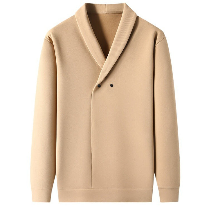 Men's leisure jacket with modern shawl collar and practical buttons Lisslune