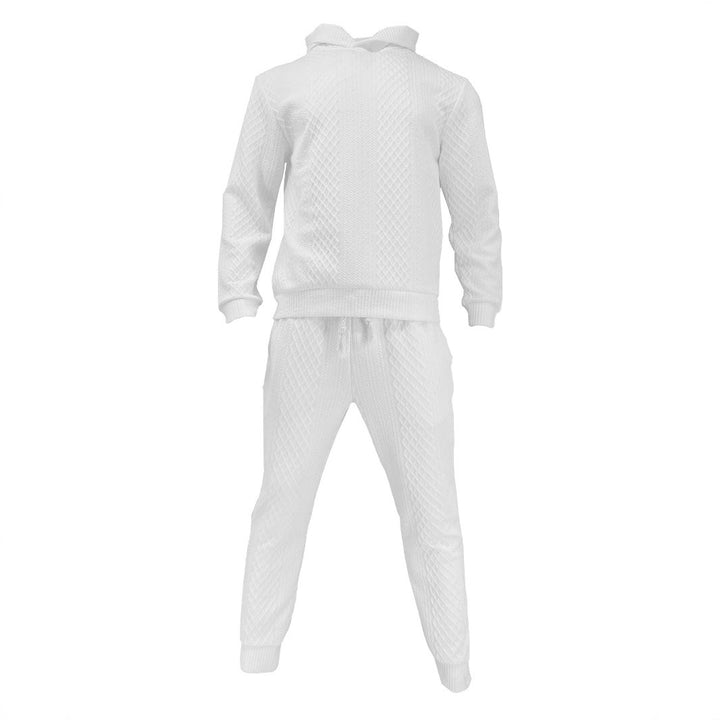 Men's sporty hoodie and jogging pants set with textured design Lisslune